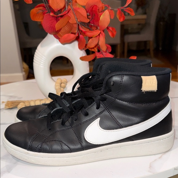 Men’s Nike court Royale Black and White High-Top Sneakers - Picture 6 of 13